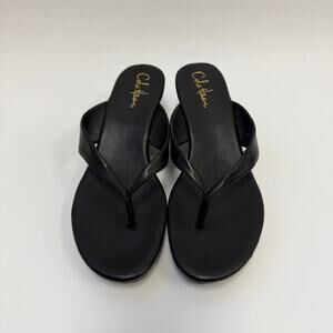 Cole Haan Black Leather Nike Air Sandal Sz 9
